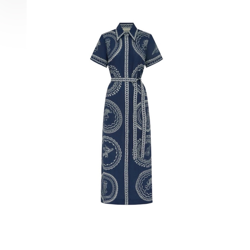ALEMAIS Oceane Linen Shirtdress – Size 4